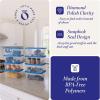 imageHOMZ 2Pack Snaplock Large Clear Plastic Storage Organizer Bins wLids 56 Quart White  Stackable Container Boxes for Bedroom Bathroom Garage and Office OrganizationBlue Lid