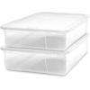 imageHOMZ 2Pack Snaplock Large Clear Plastic Storage Organizer Bins wLids 56 Quart White  Stackable Container Boxes for Bedroom Bathroom Garage and Office OrganizationWhite Lid