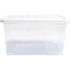 imageHOMZ 2Pack Snaplock Large Clear Plastic Storage Organizer Bins wLids 56 Quart White  Stackable Container Boxes for Bedroom Bathroom Garage and Office OrganizationWhite Lid