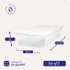 imageHOMZ 2Pack Snaplock Large Clear Plastic Storage Organizer Bins wLids 56 Quart White  Stackable Container Boxes for Bedroom Bathroom Garage and Office OrganizationWhite Lid