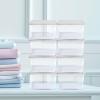 imageHOMZ 2Pack Snaplock Large Clear Plastic Storage Organizer Bins wLids 56 Quart White  Stackable Container Boxes for Bedroom Bathroom Garage and Office OrganizationWhite Lid