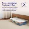 imageHOMZ 2Pack Snaplock Large Clear Plastic Storage Organizer Bins wLids 56 Quart White  Stackable Container Boxes for Bedroom Bathroom Garage and Office OrganizationWhite Lid