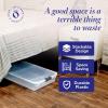 imageHOMZ 2Pack Under Bed Storage Clear Plastic Containers with Lids 56 Quart Gray Latch  Stackable Underbed Organizer Bins for Shoes Bags Clothes and TowelsGrey