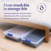 imageHOMZ 2Pack Under Bed Storage Clear Plastic Containers with Lids 56 Quart Gray Latch  Stackable Underbed Organizer Bins for Shoes Bags Clothes and TowelsBlue
