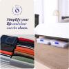 imageHOMZ 2Pack Under Bed Storage Clear Plastic Containers with Lids 56 Quart Gray Latch  Stackable Underbed Organizer Bins for Shoes Bags Clothes and TowelsBlue