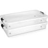 imageHOMZ 2Pack Under Bed Storage Clear Plastic Containers with Lids 56 Quart Gray Latch  Stackable Underbed Organizer Bins for Shoes Bags Clothes and TowelsGrey