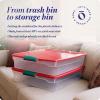 imageHOMZ 2Pack Under Bed Storage Clear Plastic Containers with Lids 56 Quart Gray Latch  Stackable Underbed Organizer Bins for Shoes Bags Clothes and TowelsClear