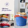 imageHOMZ 2Pack Utility Tub Large Plastic Storage Bucket with Rope Handles 18 Gallon Blue  Portable Indoor and Outdoor Buckets for Kitchen Laundry Garden Bathroom and Garage OrganizationBlue
