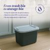 imageHOMZ 4Pack Durable Molded Bin Plastic Storage Containers wLids 10 Gallon Blue  Stackable Organizer Totes and Boxes for Bedroom Kitchen and Garage OrganizationBlack