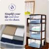 imageHOMZ 5Drawer Storage Cart Clear Plastic Drawers with Casters 1425quot Wide Medium White Frame  Organizing Drawer Containers for Home Bathroom Bedroom Office and ClassroomBlack