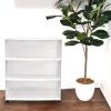 imageHOMZ Drawer Tower 3Tier Wide Clear Plastic Storage Organizer Cart Black Frame  Organizing Containers with Wheels for Home Bathroom Bedroom Office and ClassroomWhite Frame