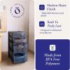 imageHOMZ Drawer Tower 4Tier Clear Plastic Storage Organizer Cart Black Frame  Rolling Drawer Containers with Wheels for Bathroom Bedroom Office and Classroom OrganizationBlack