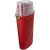 imageHOMZ 2Pack Seasonal Holiday Plastic Vertical Gift Wrap Storage Organizer Red ampamp Clear  Paper Wrapping Bin Containers and Birthday Presents