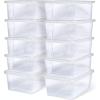 imageHOMZ 2Pack Snaplock Large Clear Plastic Storage Organizer Bins wLids 56 Quart White  Stackable Container Boxes for Bedroom Bathroom Garage and Office OrganizationWhite Lid