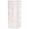 imageHOMZ Drawer Tower 6Tier Clear Plastic Storage Organizer Cart Black Frame  HeavyDuty Organizing Drawers for Home Bedroom and Closet OrganizationWhite