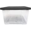 imageHomz Snaplock Extra Small 6Quart Clear Storage Container w Gray Lid 10 Pack