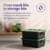 imageHOMZ 2 Pack 10Gallon Clear Plastic Stackable Storage Bin with Lid Container Box with Latching Handles for Home Garage Organization BlackHunt Green